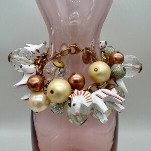 ANTHROPOLOGIE / LENORA DAME Chunky Animal Charm Bracelet